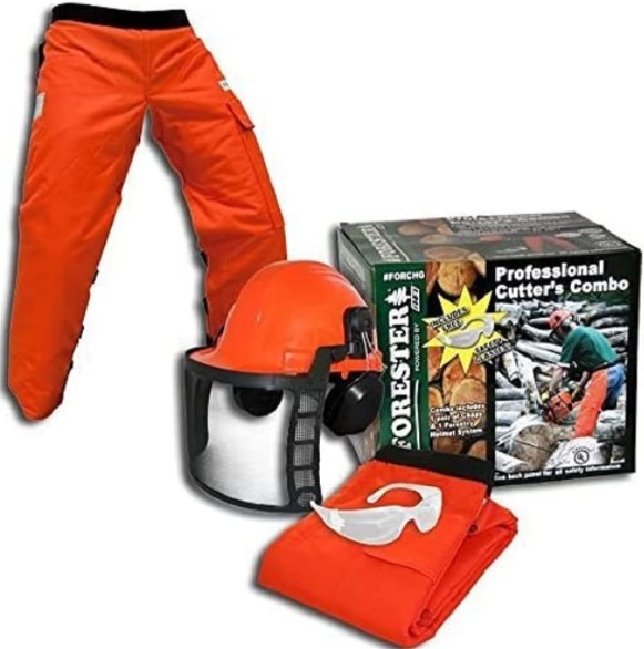 Chainsaw Chaps and Helmet