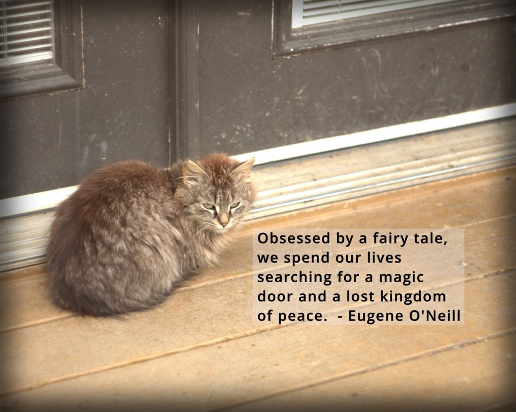 Obsessed by a fairy tale, we spend our lives searching for a magic door and a lost kingdom of peace.  – Eugene O’Neill