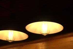 Light bulbs in use at the homestead kitchen.