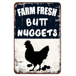 farm fresh butt nuggets sign