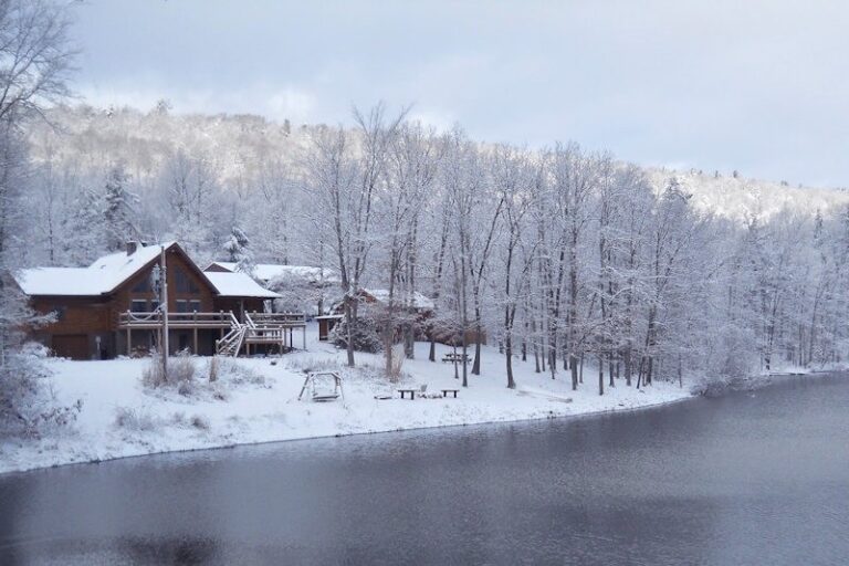The Homestead covered in snow.